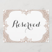 Elegant Mehndi Reserved Sign (Voorkant)