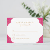 Elegant Mehndi rsvp Kaartje (Staand voorkant)