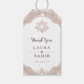Elegant Mehndi Wedding Cadeaulabel (Voorkant)