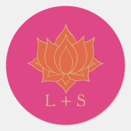 Elegant Mehndi Wedding Classic Round Sticker