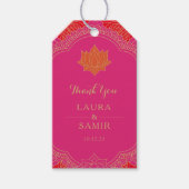 Elegant Mehndi Wedding Gift Labels Cadeaulabel (Voorkant)