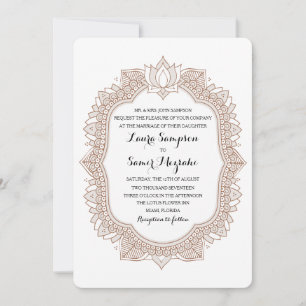 Elegant Mehndi Wedding Kaart