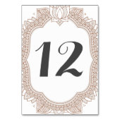 Elegant Mehndi Wedding Kaart (Achterkant)