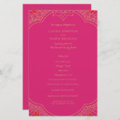 Elegant Mehndi Wedding Programs (Voorkant / Achterkant)