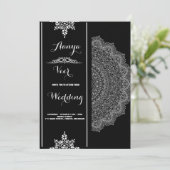 Elegant Mehndi Wedding Uitnodiging (Staand voorkant)