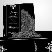 Elegant Mehndi Wedding Uitnodiging