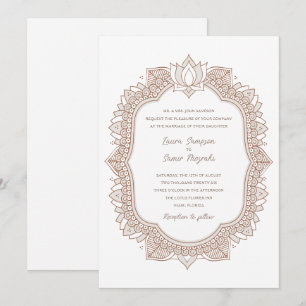 Elegant Mehndi Wedding Uitnodiging