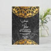 Elegant Mehndi Wedding Uitnodiging (Staand voorkant)