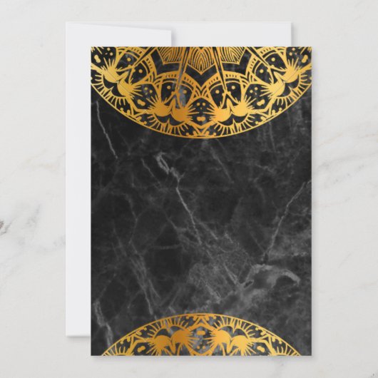 Elegant Mehndi Wedding Uitnodiging (Achterkant)