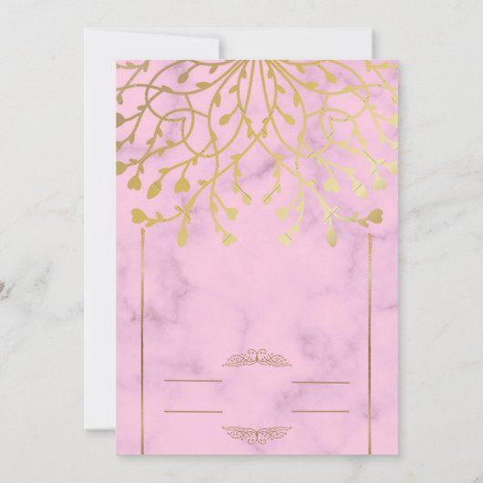 Elegant Mehndi Wedding Uitnodiging (Achterkant)