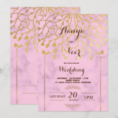 Elegant Mehndi Wedding Uitnodiging (Voorkant / Achterkant)