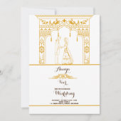 Elegant Mehndi Wedding Uitnodiging (Voorkant)