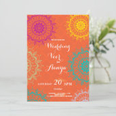 Elegant Mehndi Wedding Uitnodiging (Staand voorkant)