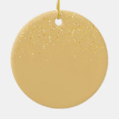 Elegant Meisje Baby's Eerste Kerst Custom Name Keramisch Ornament (Achterkant)