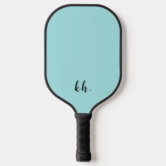 Elegant Meisje Blauw Monogram Initialen Pickleball Paddle (Voorkant)