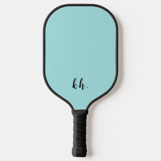 Elegant Meisje Blauw Monogram Initialen Pickleball Paddle (Achterkant)