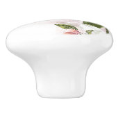 Elegant meisje bloemig keramische knop (Zijkant)