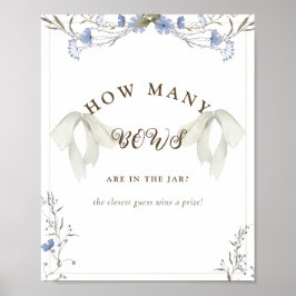 Elegant Meisje Coquette Bow Baby shower Spel Poster