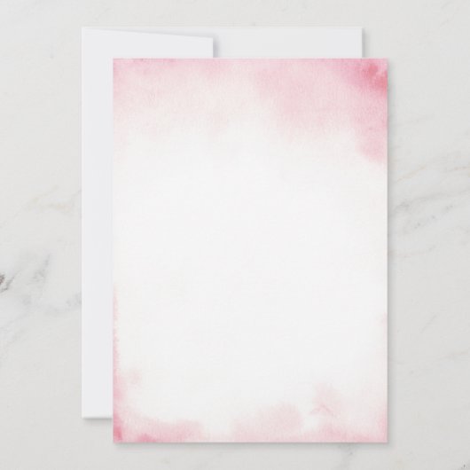 Elegant Meisje Doop Roze Boog Zilveren Kruis Glitt Kaart (Achterkant)