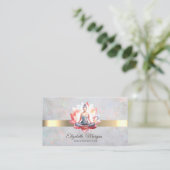 Elegant Meisje Lotus Opal Yoga Instructeur Visitekaartje (Staand voorkant)