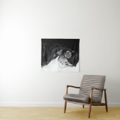 Elegant meisje met bloem in het haar moderne fijne wandkleed (In Situ (horizontaal))