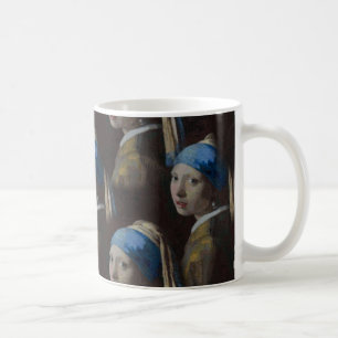 Elegant, Meisje met een Parel Oorbel Haakwerk Koffiemok