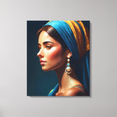 Elegant meisje portret klassieke stijl | canvas afdruk (Voorkant)