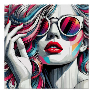 Elegant meisje schilderkunst perfect poster