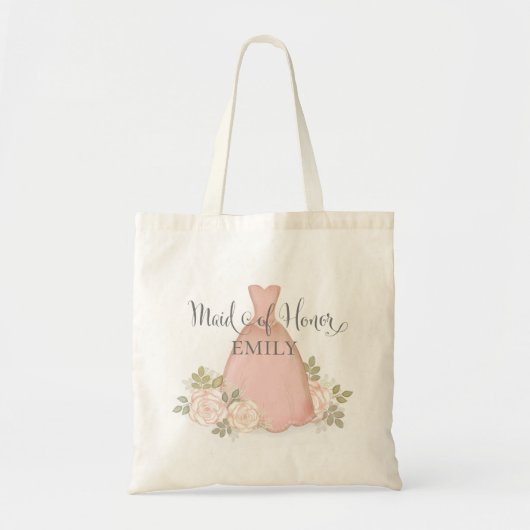 Elegant meisje van het beste moderne bleekroze fle tote bag (Voorkant)