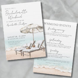 Elegant Meisjes Weekend Strand Bruidsfeest Kaart