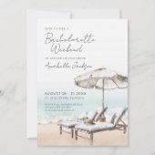 Elegant Meisjes Weekend Strand Bruidsfeest Kaart (Voorkant)