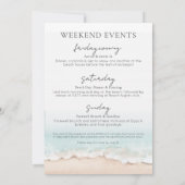 Elegant Meisjes Weekend Strand Bruidsfeest Kaart (Achterkant)
