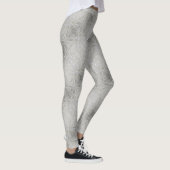 elegant meisjesachtig chic grijs crèmekleurig beig leggings (Rechts)