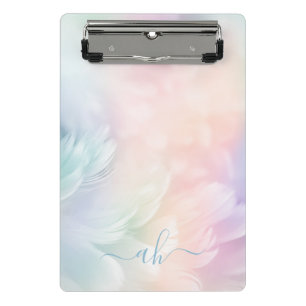 Elegant Meisjesachtig Geborduurd Pastel Regenboog  Mini Klembord