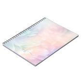 Elegant Meisjesachtig Geborduurd Pastel Regenboog Notitieboek (Linkerzijde)