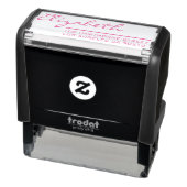 Elegant Meisjesachtig Roze Script Retouradres Zelfinktende Stempel (Product)