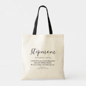 Elegant meisjesachtig script stapmoeder citaat tote bag (Achterkant)