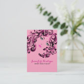 Elegant meisjesroze en zwart schoonheidsgezicht visitekaartje (Staand voorkant)