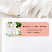 Elegant Melon Floral Return Address Labels (Insitu)