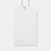 Elegant Melon Pink Boho verlaat patroon Cadeaulabel (Achterkant)