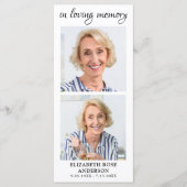 Elegant Memorial 2 Foto Funeral Prayer Bladwijzer (Voorkant)