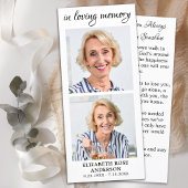 Elegant Memorial 2 Foto Funeral Prayer Kaart