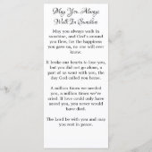 Elegant Memorial 2 Foto Funeral Prayer Kaart (Achterkant)