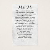 Elegant Memorial 4 foto begrafenisgebed Kaarten Visitekaartje (Achterkant)