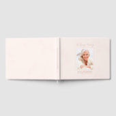 Elegant Memorial Blush Waterverf Fotobegrafenis Gastenboek (Volledig)