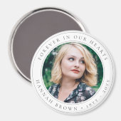 Elegant Memorial Chic Funeral Favor Photo Tribut Magneet (Voorkant / Achterkant)