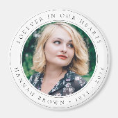 Elegant Memorial Chic Funeral Favor Photo Tribut Magneet (Voorkant)