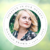 Elegant Memorial Chic Funeral Favor Photo Tribut Raamsticker (Vel 3)