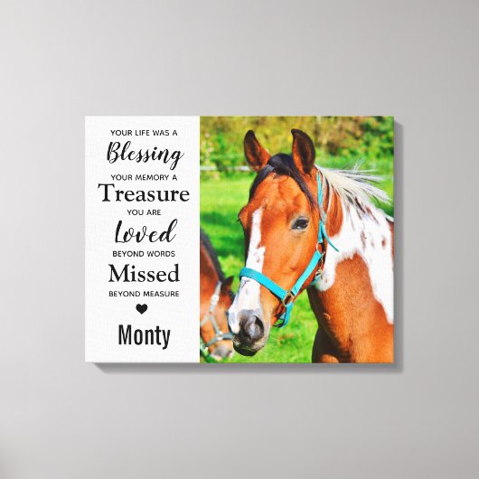 Elegant Memorial Custom Modern Remembrance Foto Canvas Afdruk (Voorkant)