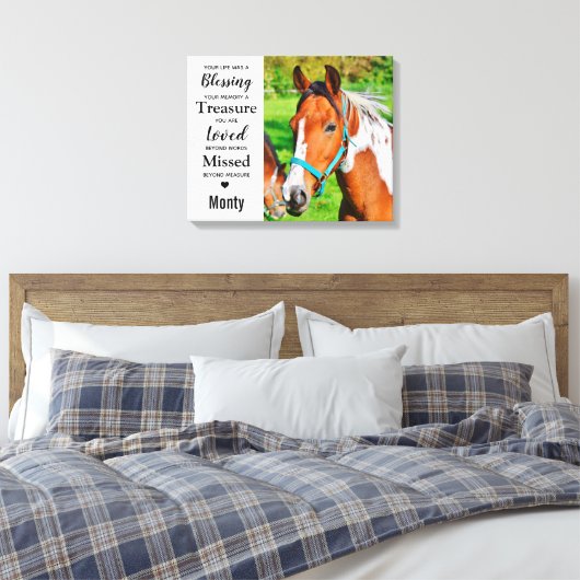 Elegant Memorial Custom Modern Remembrance Foto Canvas Afdruk (Insitu (Slaapkamer))